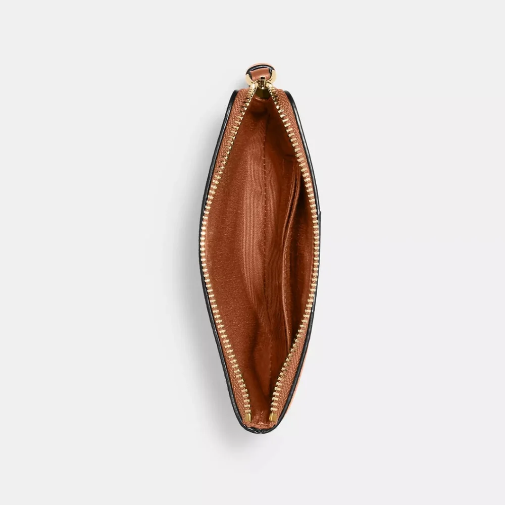 COACH Corner Zip Wristlet in Signature coated canvas, Brown NWT - Picture 3 of 12